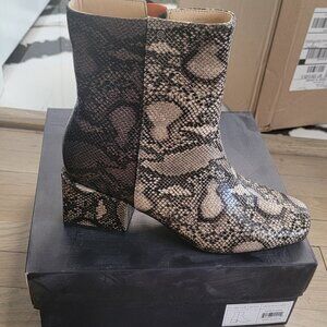 Snakeskin booties